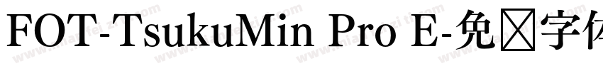 FOT-TsukuMin Pro E字体转换